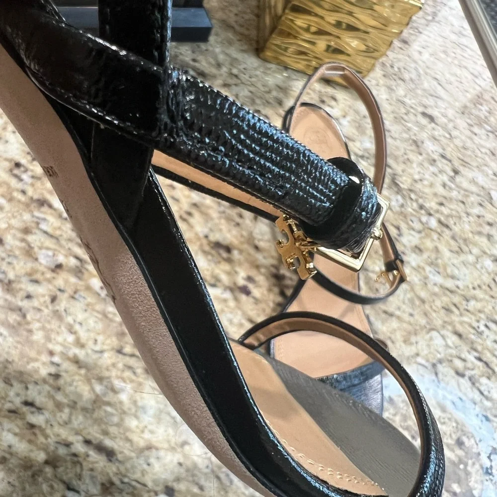 Tory Burch Penelope 65MM Elegant Black Slingback Sandals Heels 8.5